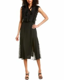Alexis Sterling Silk Midi Dress Women Dresses