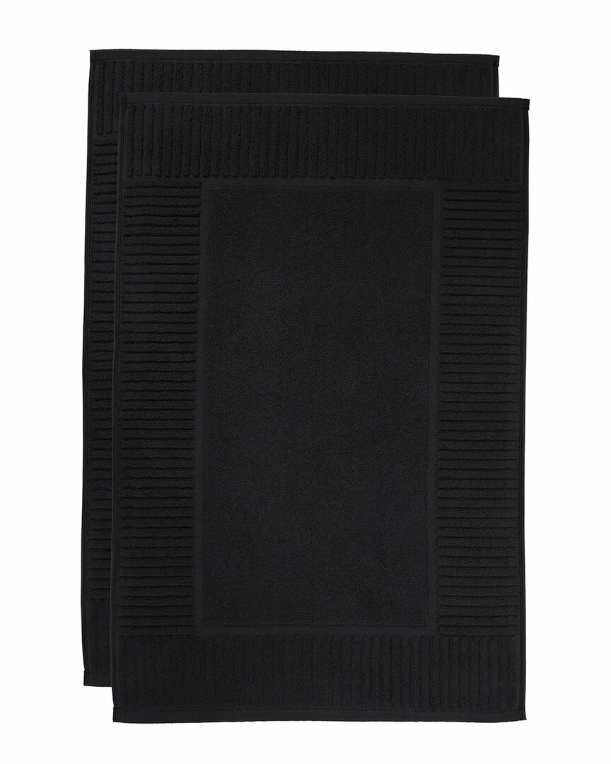 Alexis Antimicrobial Oxford Bath Mat, Pack Of 2 Home Bath Mats & Curtains