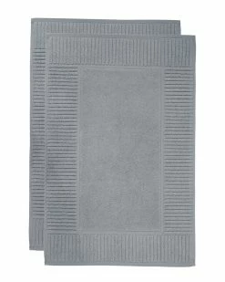 Alexis Antimicrobial Oxford Bath Mat, Pack Of 2 Home Bath Mats & Curtains