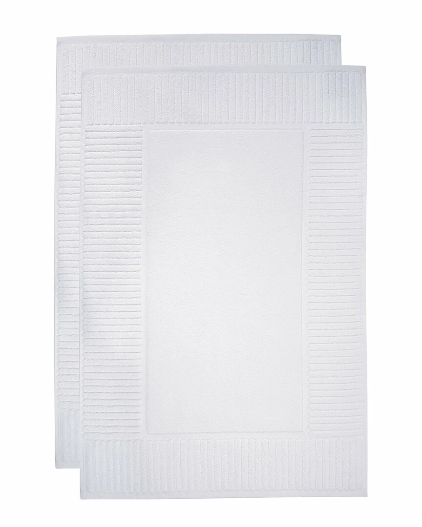 Alexis Antimicrobial Oxford Bath Mat, Pack Of 2 Home Bath Mats & Curtains