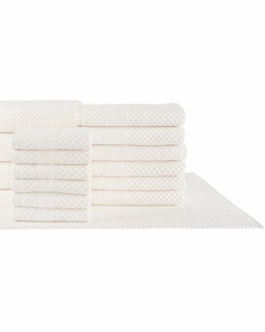 Alexis Antimicrobial Honeycomb 16pc Towel Set Home Bath Towels 2 Alexis Antimicrobial Honeycomb 16pc Towel Set Home Bath Towels - Image 2