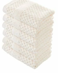 Alexis Antimicrobial Honeycomb Washcloth Pack Of 6 Home Bath Towels