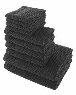 Alexis Antimicrobial Honeycomb 10pc Towel Set Home Bath Towels