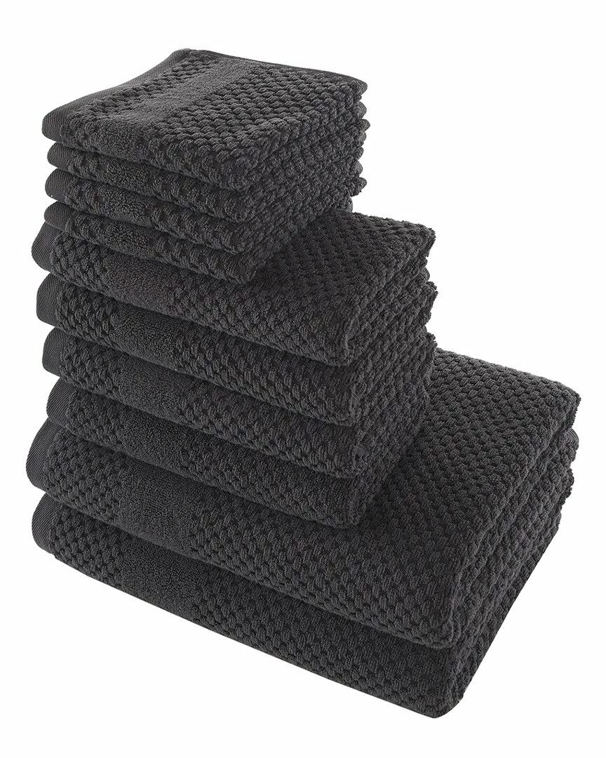 Alexis Antimicrobial Honeycomb 10pc Towel Set Home Bath Towels