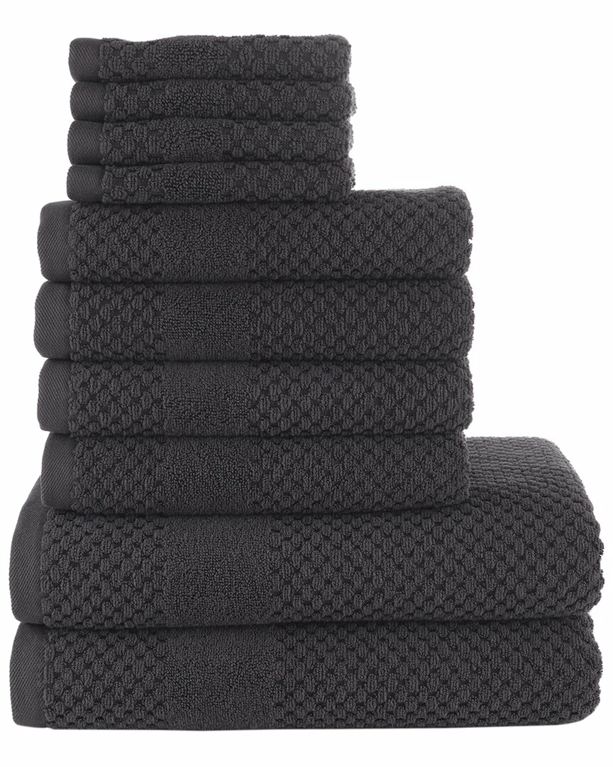 Alexis Antimicrobial Honeycomb 10pc Towel Set Home Bath Towels - Image 2