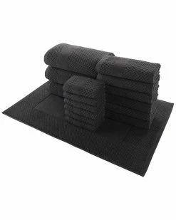Alexis Antimicrobial Honeycomb 16pc Towel Set Home Bath Towels
