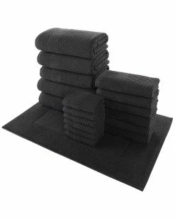 Alexis Antimicrobial Honeycomb 18pc Towel Set Home Bath Towels