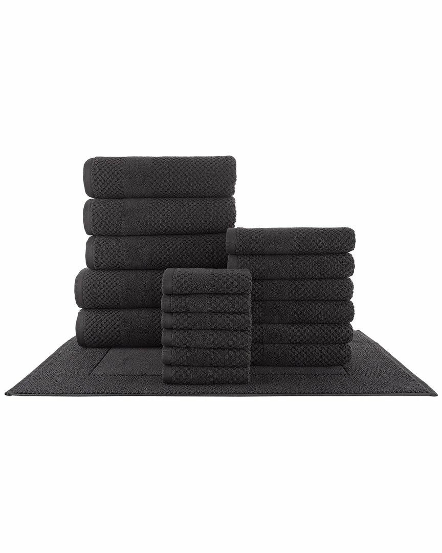 Alexis Antimicrobial Honeycomb 18pc Towel Set Home Bath Towels 2 Alexis Antimicrobial Honeycomb 18pc Towel Set Home Bath Towels - Image 2