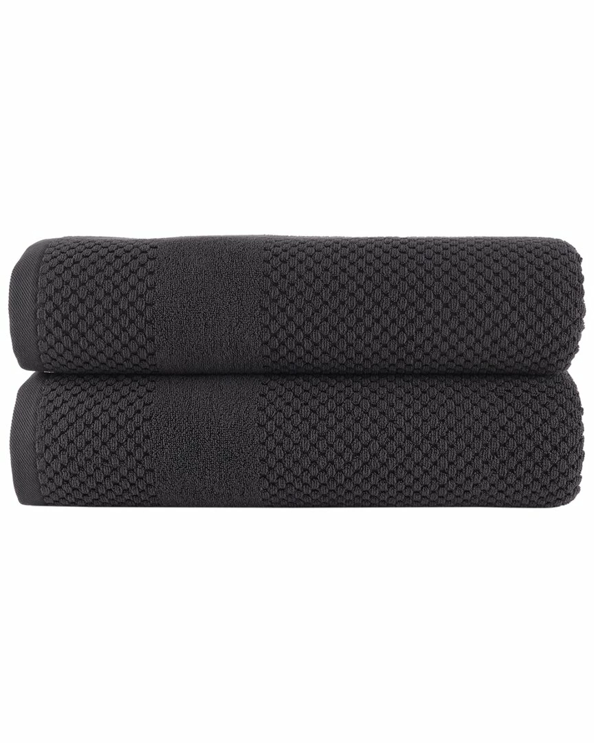 Alexis Antimicrobial Honeycomb Bath Sheet Pack Of 2 Home Bath Towels 2 Alexis Antimicrobial Honeycomb Bath Sheet Pack Of 2 Home Bath Towels - Image 2