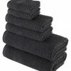 Alexis Antimicrobial Honeycomb 6pc Towel Set Home Bath Towels