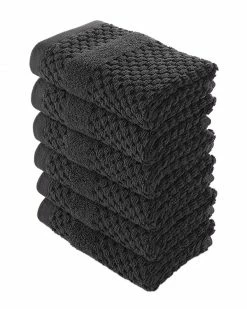 Alexis Antimicrobial Honeycomb Washcloth Pack Of 6 Home Bath Towels