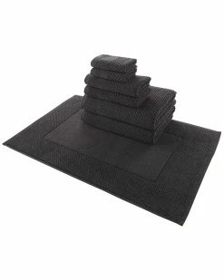 Alexis Antimicrobial Honeycomb 7pc Towel Set Home Bath Towels