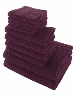 Alexis Antimicrobial Honeycomb 10pc Towel Set Home Bath Towels