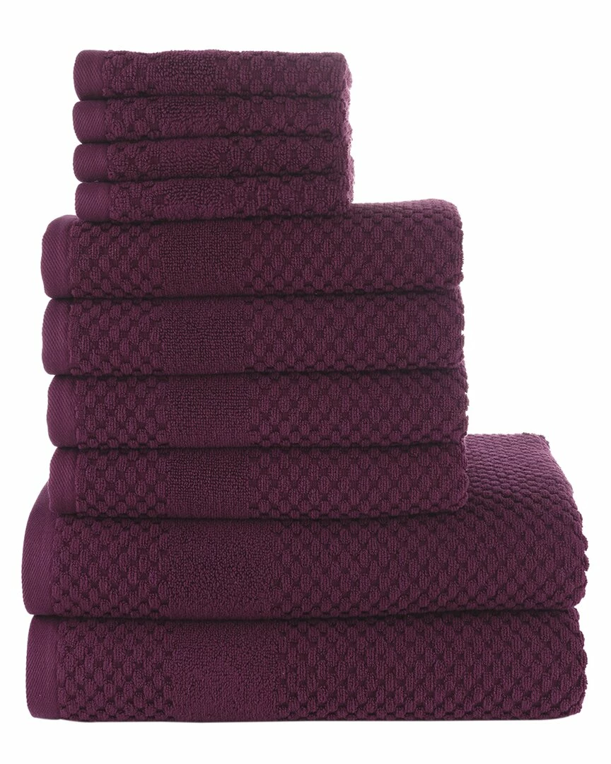 Alexis Antimicrobial Honeycomb 10pc Towel Set Home Bath Towels - Image 2