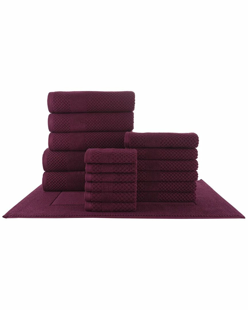 Alexis Antimicrobial Honeycomb 18pc Towel Set Home Bath Towels 2 Alexis Antimicrobial Honeycomb 18pc Towel Set Home Bath Towels - Image 2