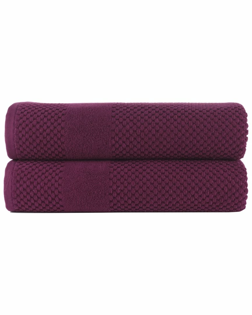 Alexis Antimicrobial Honeycomb Bath Sheet Pack Of 2 Home Bath Towels 2 Alexis Antimicrobial Honeycomb Bath Sheet Pack Of 2 Home Bath Towels - Image 2