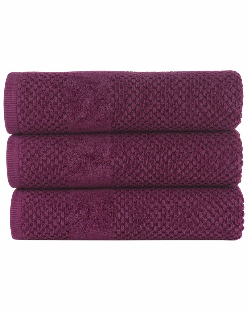Alexis Antimicrobial Honeycomb Bath Towel Pack Of 3 Home Bath Towels 2 Alexis Antimicrobial Honeycomb Bath Towel Pack Of 3 Home Bath Towels - Image 2
