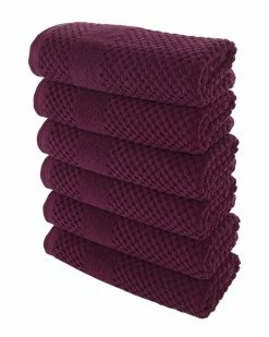 Alexis Antimicrobial Honeycomb Hand Towel Pack Of 6 Home Bath Towels