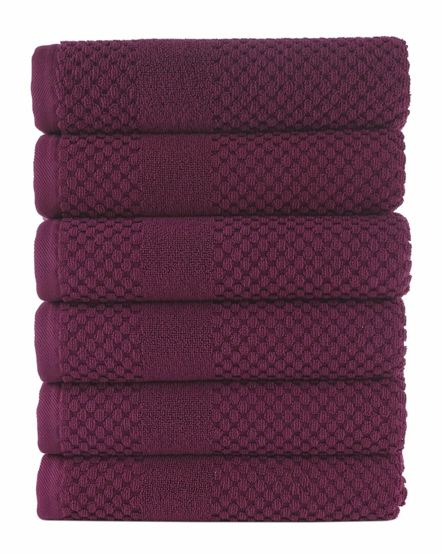 Alexis Antimicrobial Honeycomb Hand Towel Pack Of 6 Home Bath Towels - Image 2