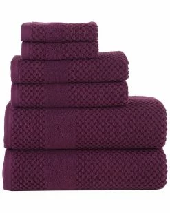 Alternative view of Alexis Antimicrobial Honeycomb 6pc Towel Set Home Bath Towels
