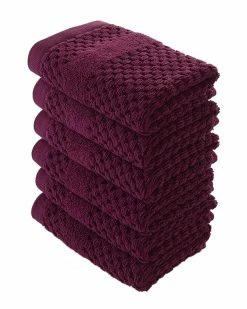 Alexis Antimicrobial Honeycomb Washcloth Pack Of 6 Home Bath Towels