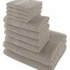 Alexis Antimicrobial Honeycomb 10pc Towel Set Home Bath Towels