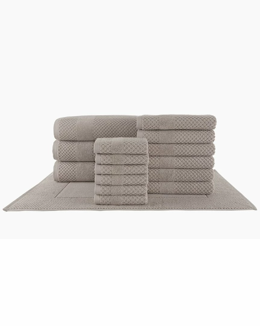 Alexis Antimicrobial Honeycomb 16pc Towel Set Home Bath Towels 2 Alexis Antimicrobial Honeycomb 16pc Towel Set Home Bath Towels - Image 2