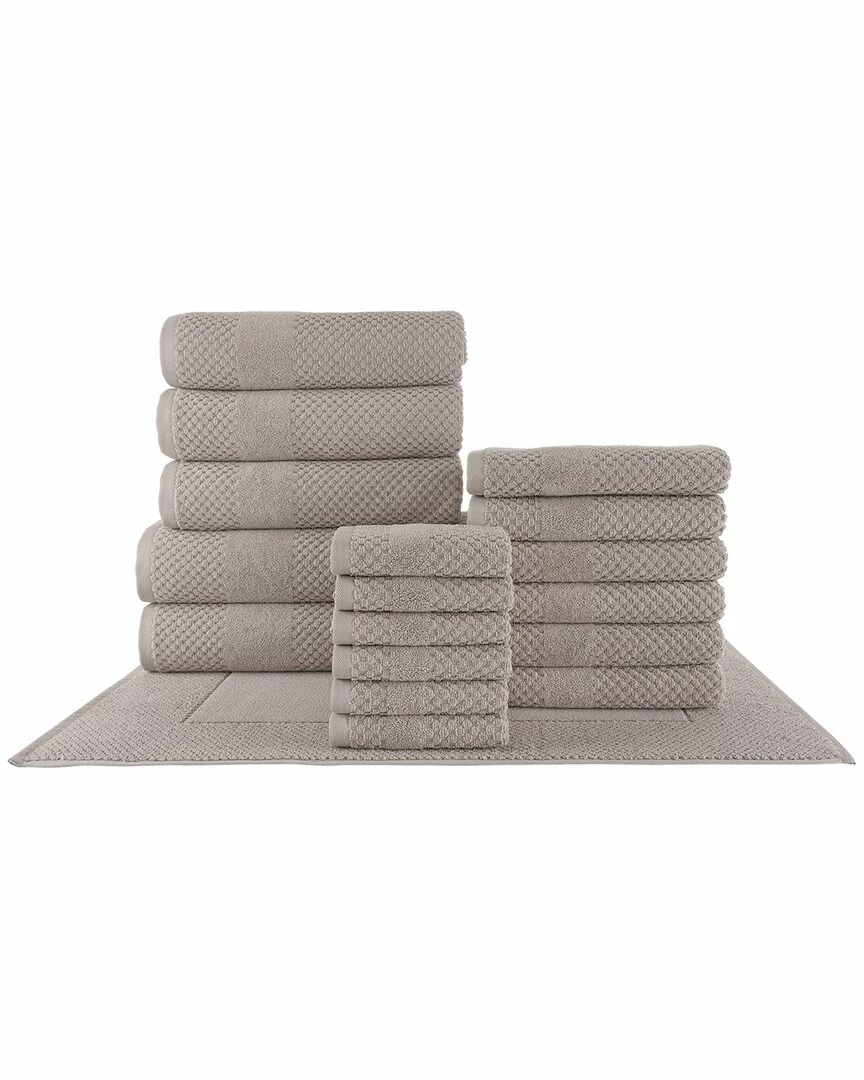 Alexis Antimicrobial Honeycomb 18pc Towel Set Home Bath Towels 2 Alexis Antimicrobial Honeycomb 18pc Towel Set Home Bath Towels - Image 2
