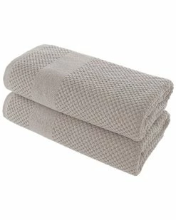 Alexis Antimicrobial Honeycomb Bath Sheet Pack Of 2 Home Bath Towels