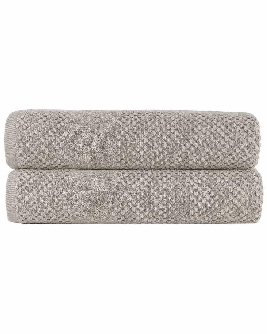 Alexis Antimicrobial Honeycomb Bath Sheet Pack Of 2 Home Bath Towels 2 Alexis Antimicrobial Honeycomb Bath Sheet Pack Of 2 Home Bath Towels - Image 2