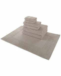 Alexis Antimicrobial Honeycomb 7pc Towel Set Home Bath Towels