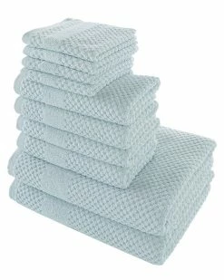Alexis Antimicrobial Honeycomb 10pc Towel Set Home Bath Towels