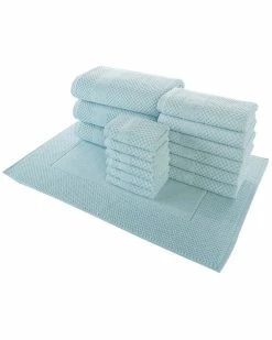 Alexis Antimicrobial Honeycomb 16pc Towel Set Home Bath Towels
