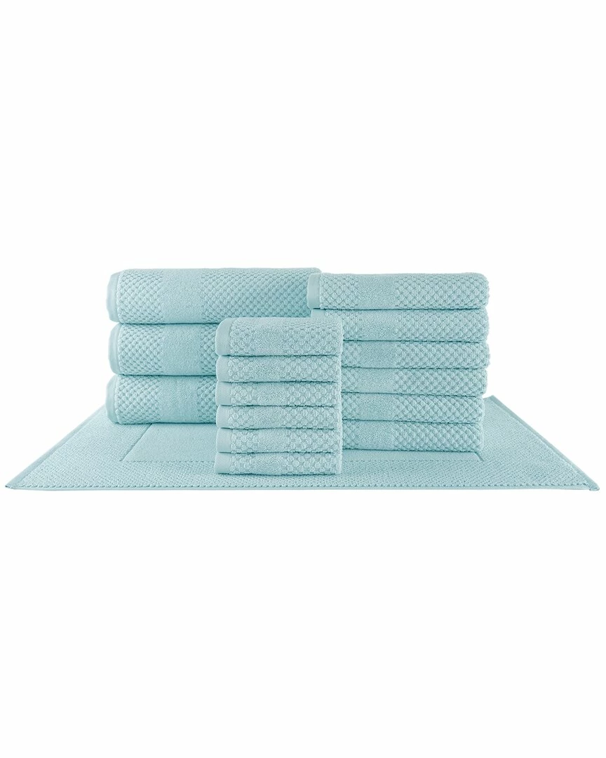 Alexis Antimicrobial Honeycomb 16pc Towel Set Home Bath Towels - Image 2