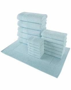 Alexis Antimicrobial Honeycomb 18pc Towel Set Home Bath Towels