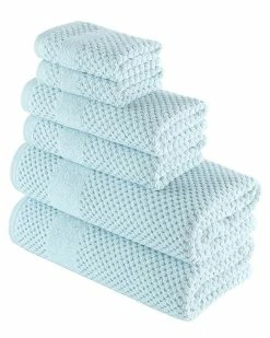 Alexis Antimicrobial Honeycomb 6pc Towel Set Home Bath Towels