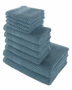 Alexis Antimicrobial Honeycomb 10pc Towel Set Home Bath Towels