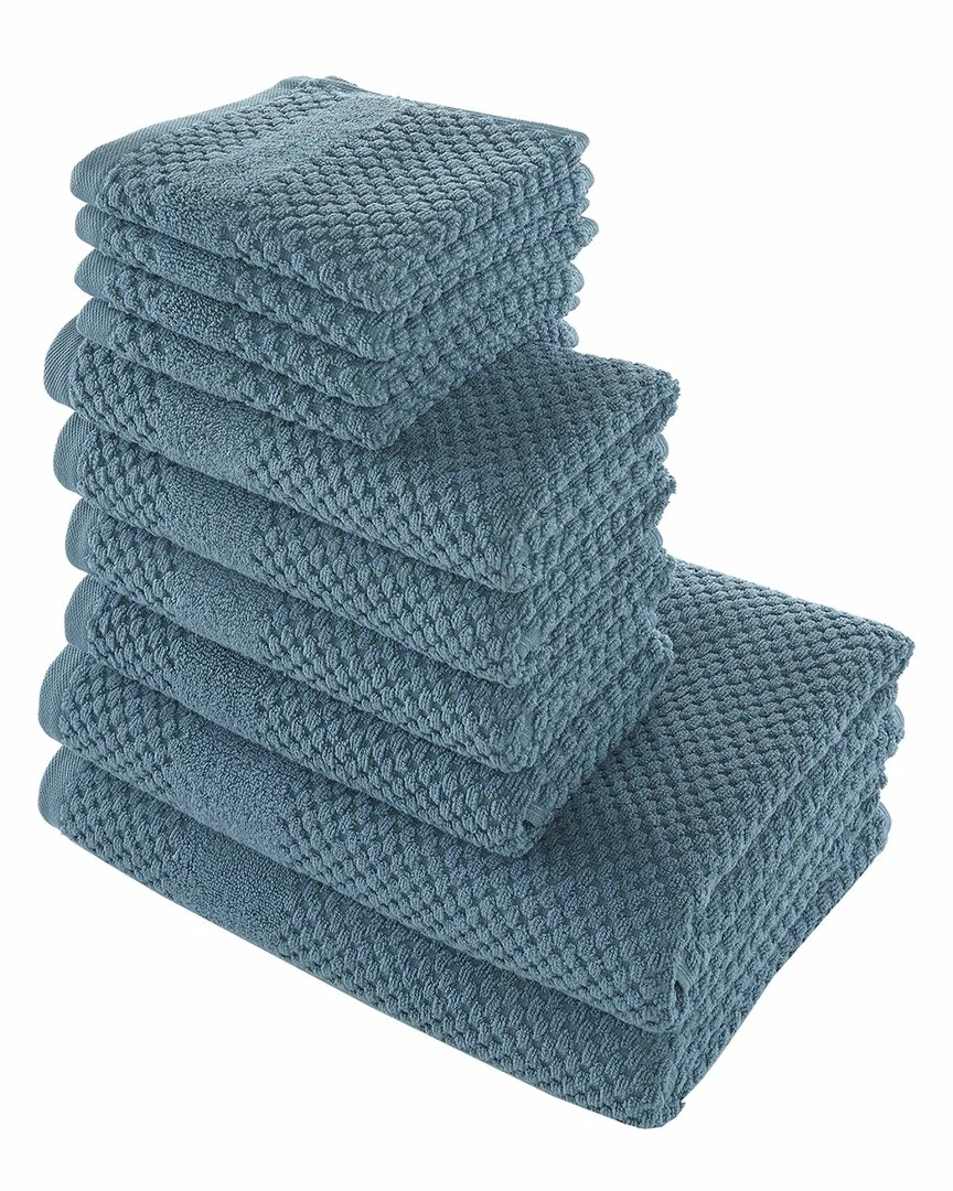 Alexis Antimicrobial Honeycomb 10pc Towel Set Home Bath Towels