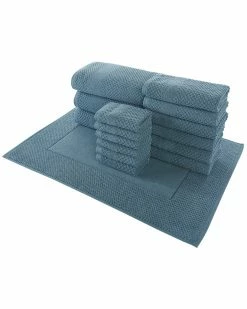 Alexis Antimicrobial Honeycomb 16pc Towel Set Home Bath Towels