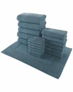 Alexis Antimicrobial Honeycomb 18pc Towel Set Home Bath Towels