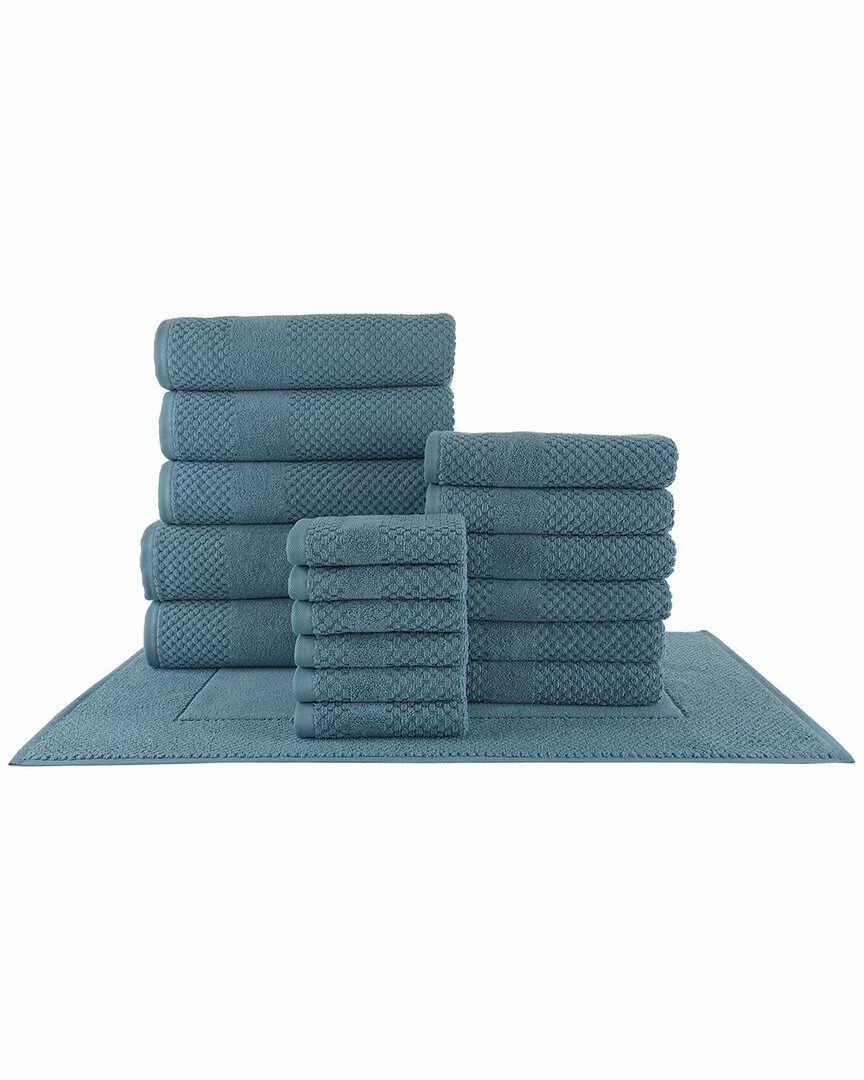 Alexis Antimicrobial Honeycomb 18pc Towel Set Home Bath Towels 2 Alexis Antimicrobial Honeycomb 18pc Towel Set Home Bath Towels - Image 2