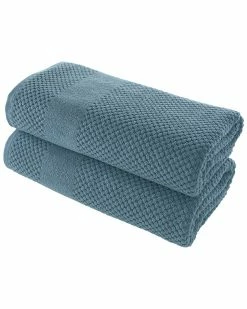 Alexis Antimicrobial Honeycomb Bath Sheet Pack Of 2 Home Bath Towels