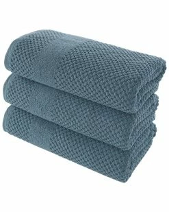 Alexis Antimicrobial Honeycomb Bath Towel Pack Of 3 Home Bath Towels