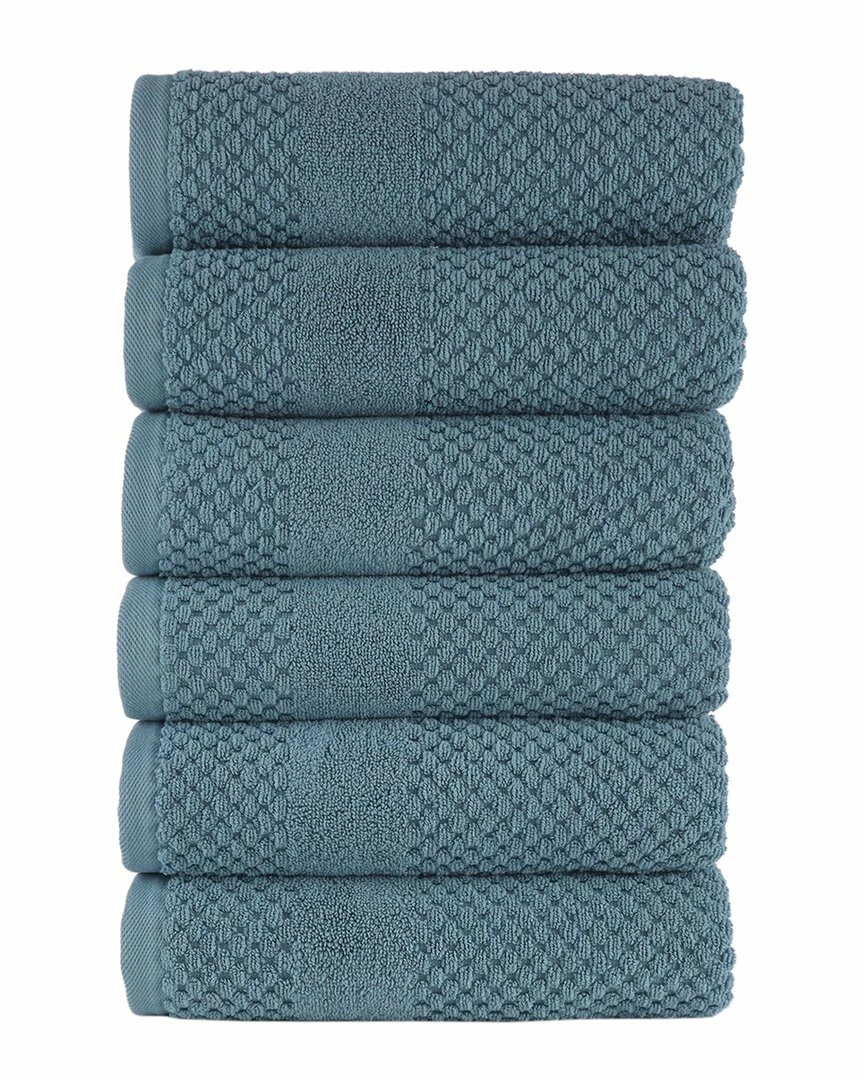 Alexis Antimicrobial Honeycomb Hand Towel Pack Of 6 Home Bath Towels - Image 2