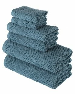 Alexis Antimicrobial Honeycomb 6pc Towel Set Home Bath Towels