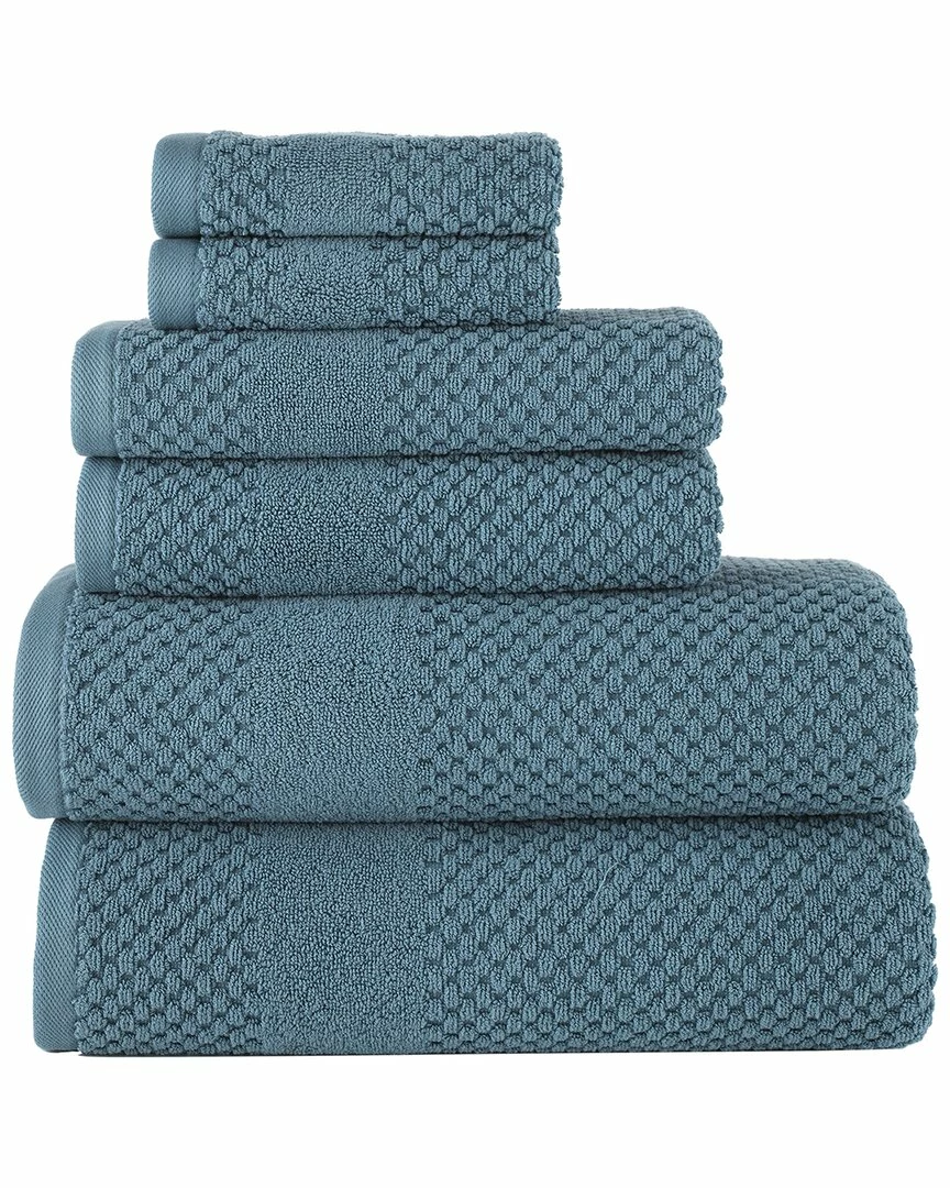 Alexis Antimicrobial Honeycomb 6pc Towel Set Home Bath Towels 2 Alexis Antimicrobial Honeycomb 6pc Towel Set Home Bath Towels - Image 2