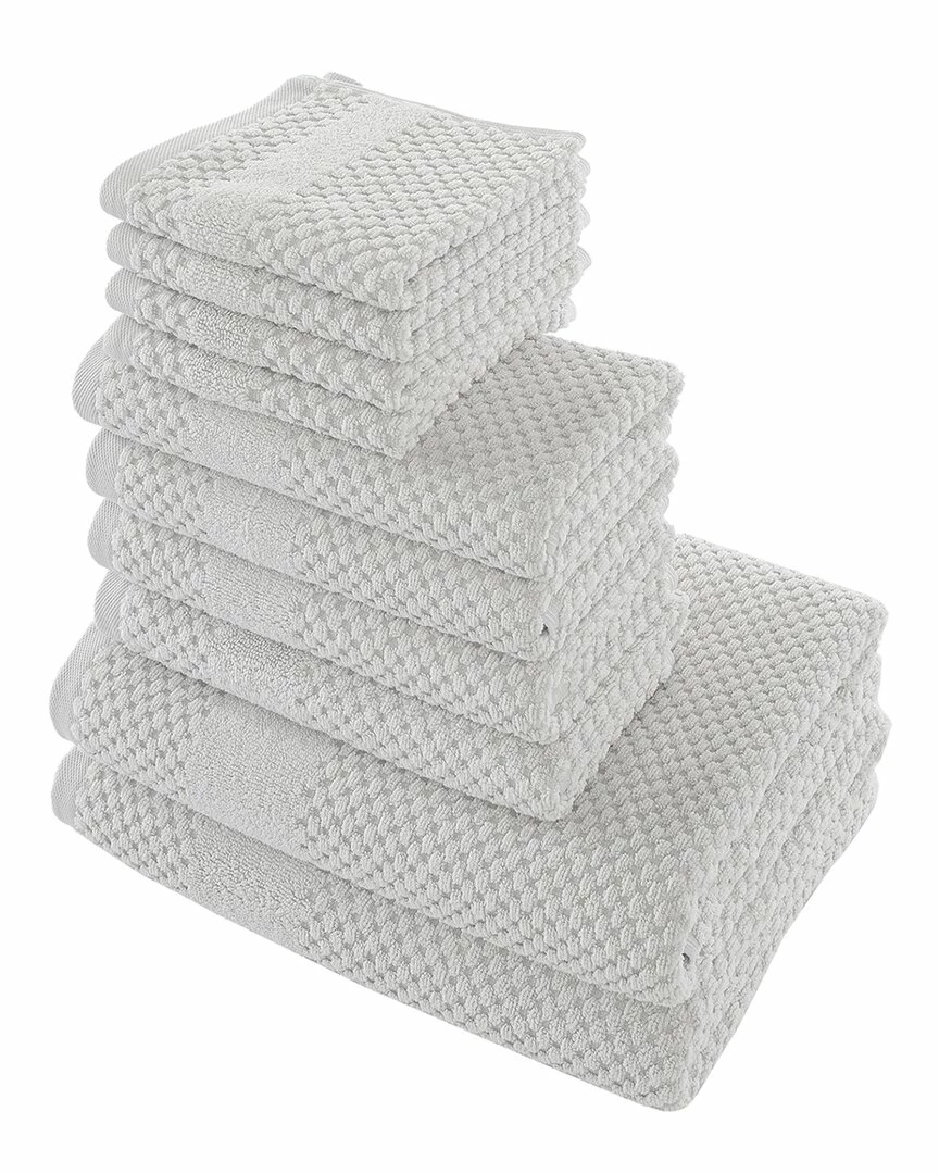Alexis Antimicrobial Honeycomb 10pc Towel Set Home Bath Towels