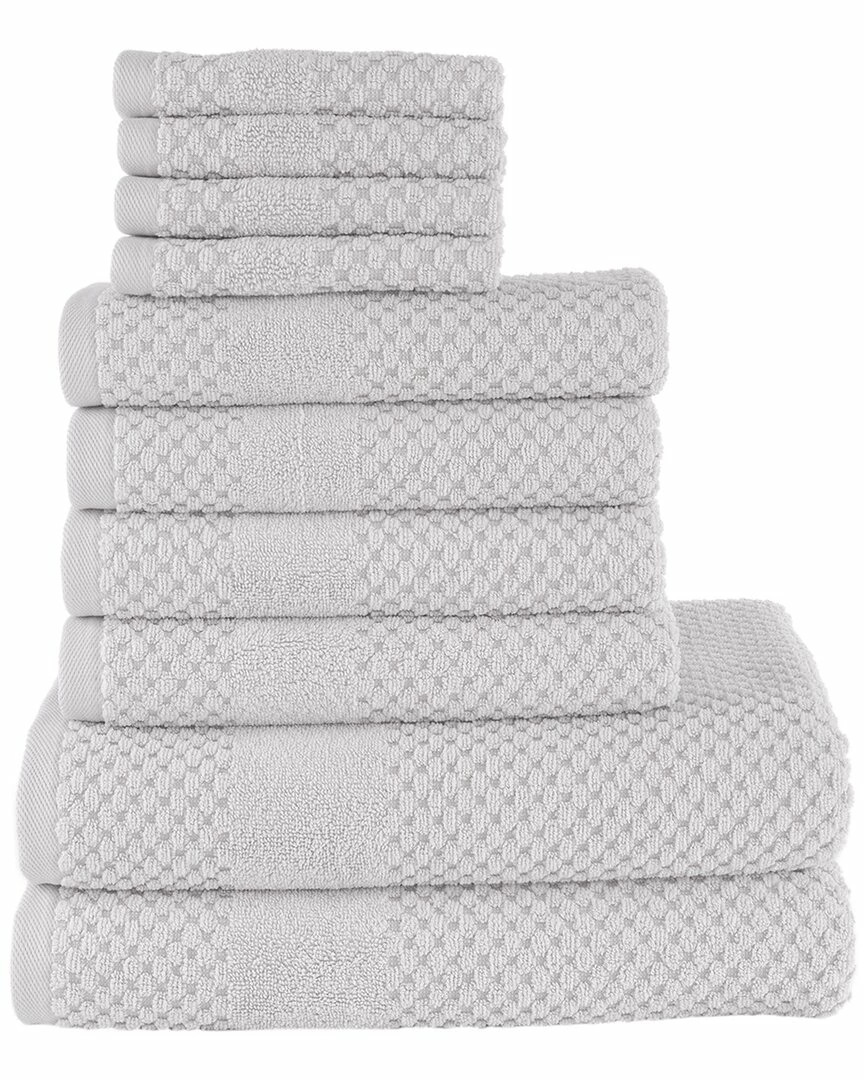 Alexis Antimicrobial Honeycomb 10pc Towel Set Home Bath Towels - Image 2