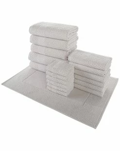 Alexis Antimicrobial Honeycomb 18pc Towel Set Home Bath Towels