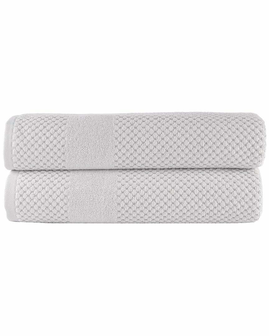 Alexis Antimicrobial Honeycomb Bath Sheet Pack Of 2 Home Bath Towels 2 Alexis Antimicrobial Honeycomb Bath Sheet Pack Of 2 Home Bath Towels - Image 2